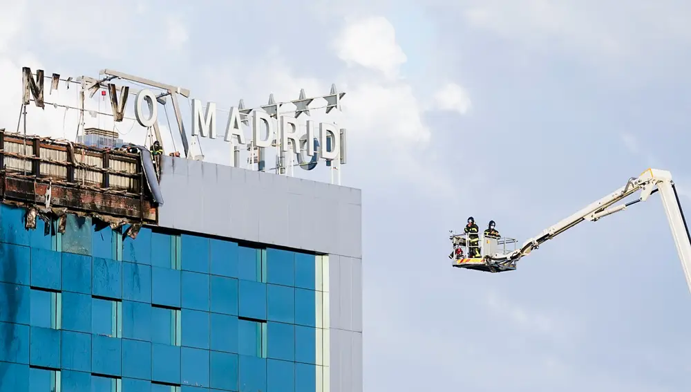 Imagen del incendio en el hotel el el pasado mes de junio