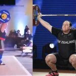 Una atleta belga (izqda) denuncia la "injusticia" de tener que competir frente a Hubbard (dcha.)