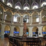 Vista del interior de la Bolsa de Madrid