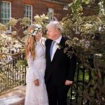Boris Johnson y Carrie Johnson el día de su boda