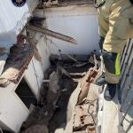 Imagen de la planta que se ha derrumbado en un edificio en Cartagena