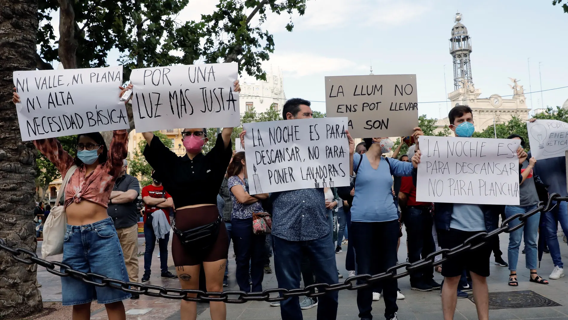 Protesta en Valencia contra la nueva tarifa eléctrica