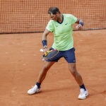 Rafa Nadal celebra un punto ganado ante Norrie en la tercera ronda de Roland Garros