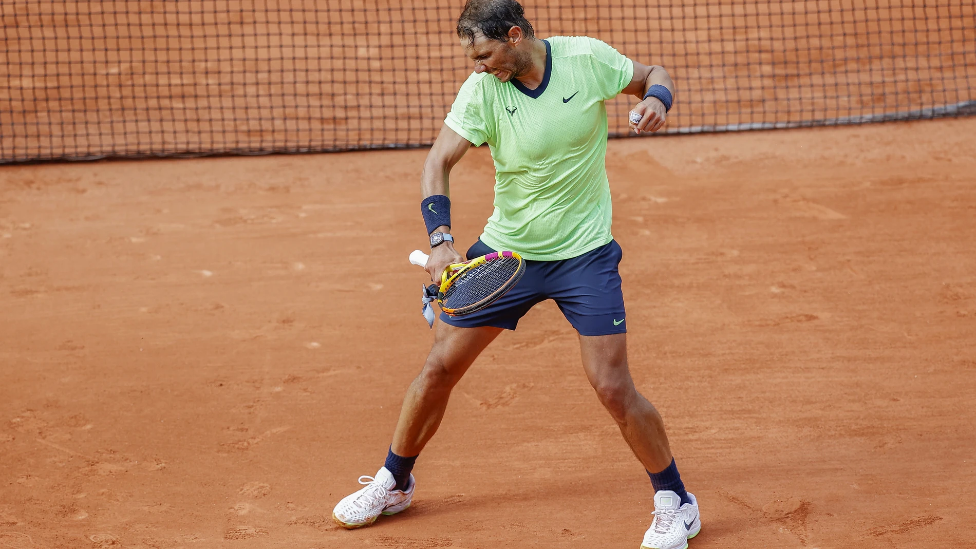 Rafa Nadal celebra un punto ganado ante Norrie en la tercera ronda de Roland Garros