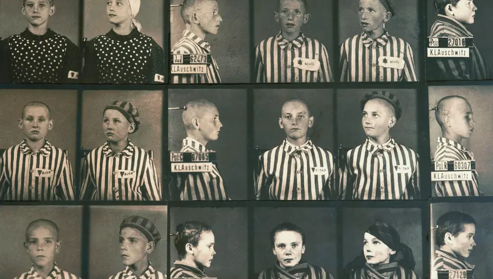 Fichas de niños en un campo de concentración nazi