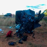 Estado en el que quedó uno de los coches involucrados en el accidente
