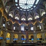 Vista del interior de la Bolsa de Madrid