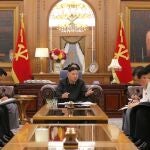 North Korean leader Kim Jong Un at a meeting with senior officials from the Workers' Party of Korea (WPK) Central Committee and Provincial Party Committees in Pyongyang, North Korea, in this undated photo released on June 8, 2021 by North Korea's Korean Central News Agency (KCNA). KCNA/via REUTERS. ATTENTION EDITORS - THIS IMAGE WAS PROVIDED BY A THIRD PARTY. REUTERS IS UNABLE TO INDEPENDENTLY VERIFY THIS IMAGE. NO THIRD PARTY SALES. SOUTH KOREA OUT. TPX IMAGES OF THE DAY