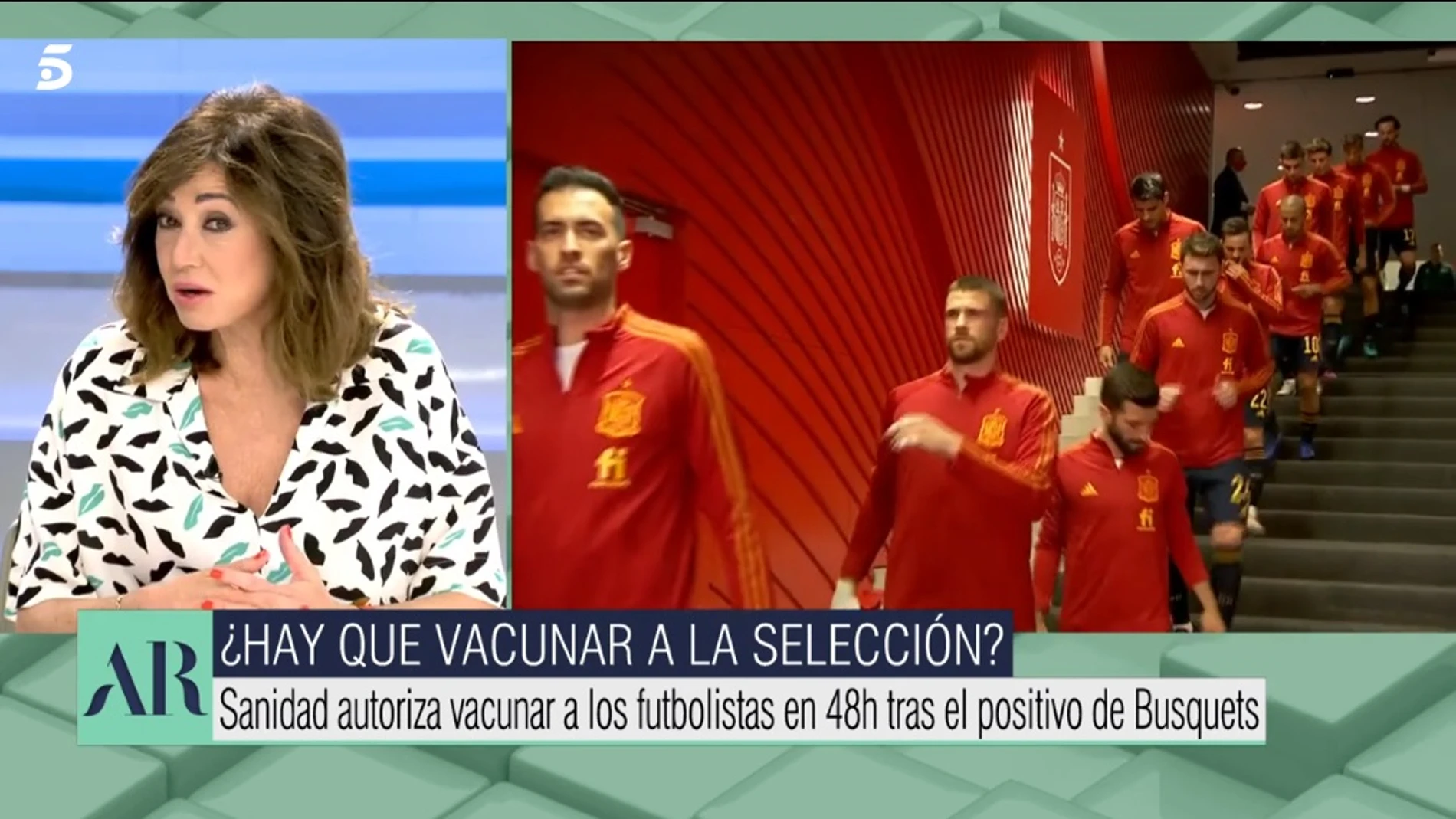 Ana Rosa está a favor de que se vacune a la Selección