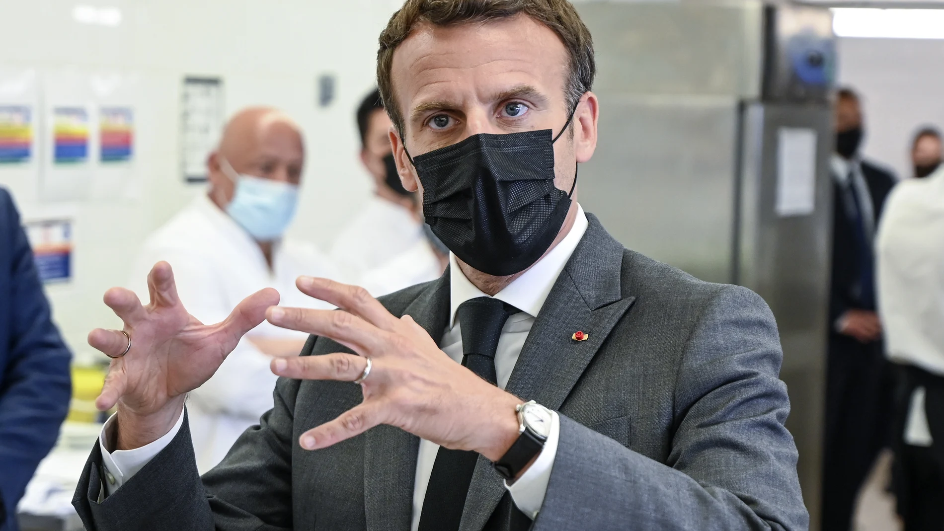 El Presidente de Francia Emmanuel Macron. AP.