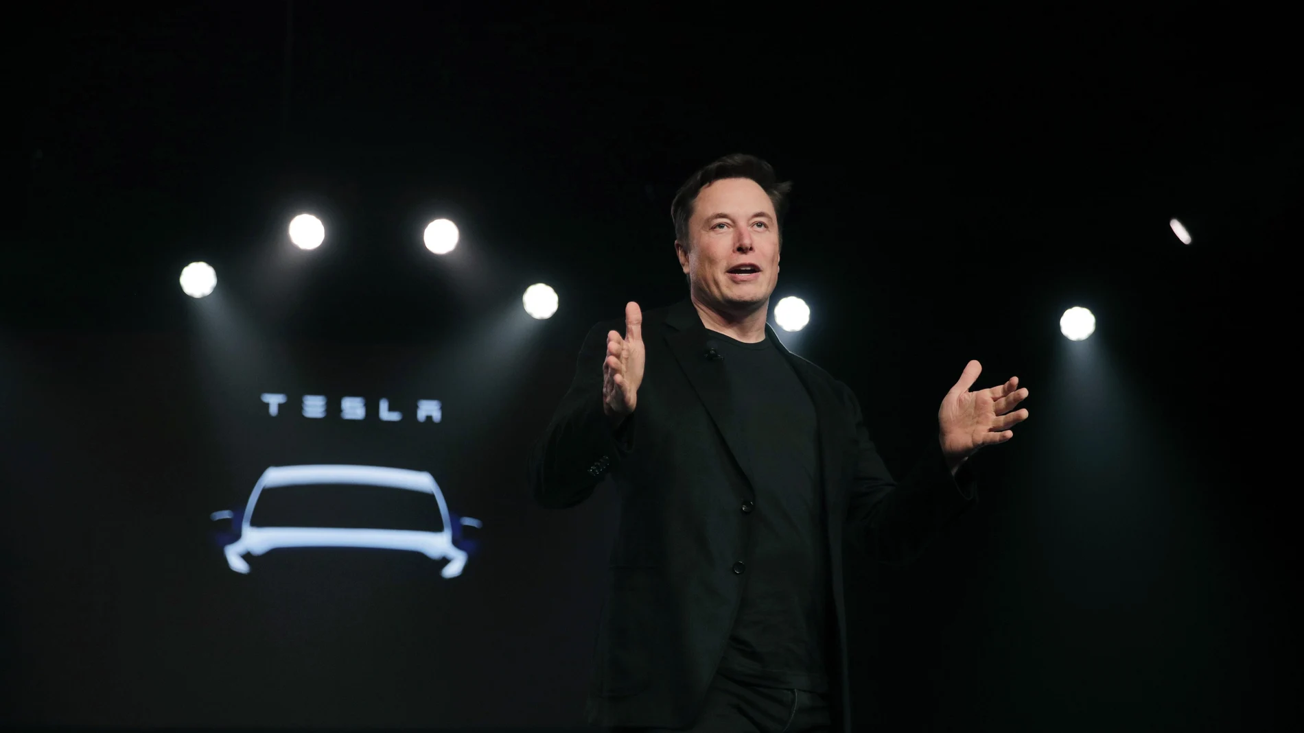 Elon Musk, durante un acto de Tesla