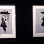"Girl with umbrella", en una exposición dedicada a Banksy