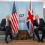 Encuentro bilateral entre el primer ministro británico, Boris Johnson, y el presidente de EE UU, Joe Biden