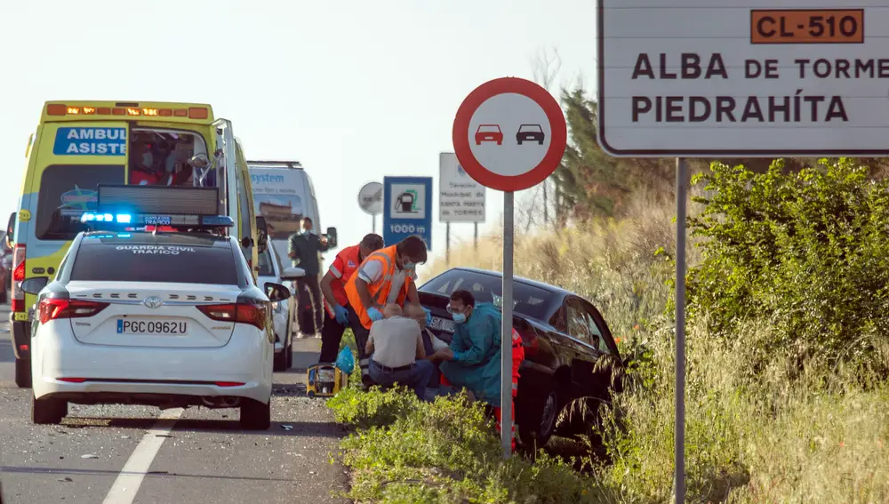 Un accidente en la carretera de Alba de Tormes en su acceso a Salamanca provoca retenciones