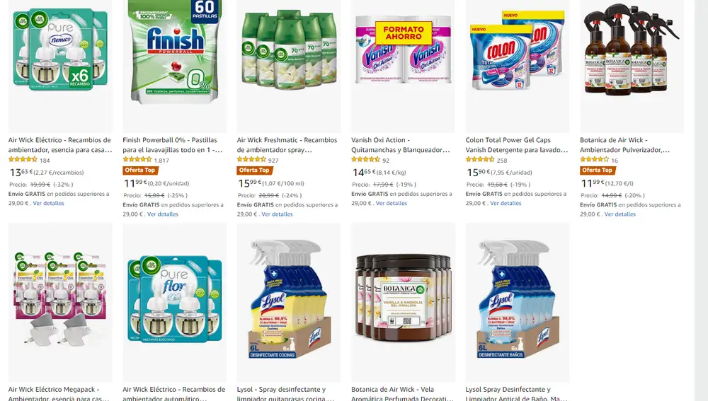 Ofertas en productos de limpieza