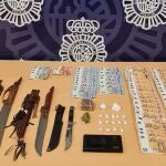 Material intervenido al detenido