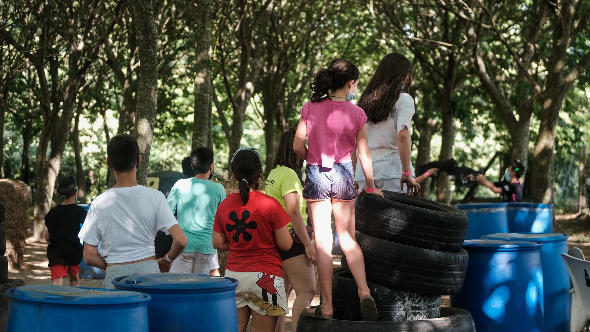 Niños en un campamento, a 13 de junio de 2021, en La Coruña