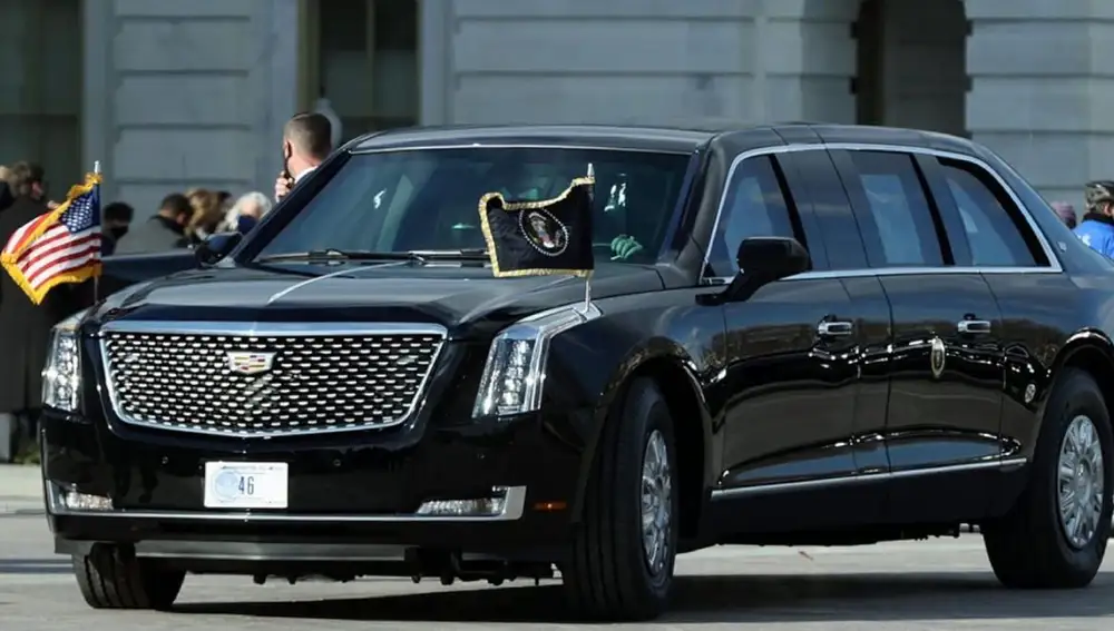 Cadillac One, conocido como &quot;The Beast&quot;, vehículo que utiliza Biden en distancias cortas. AP