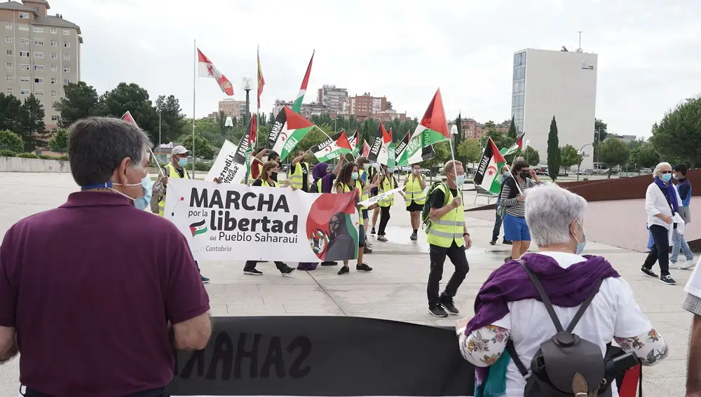 Recepción de la marcha por la libertad del pueblo saharaui en las Cortes de Castilla y León