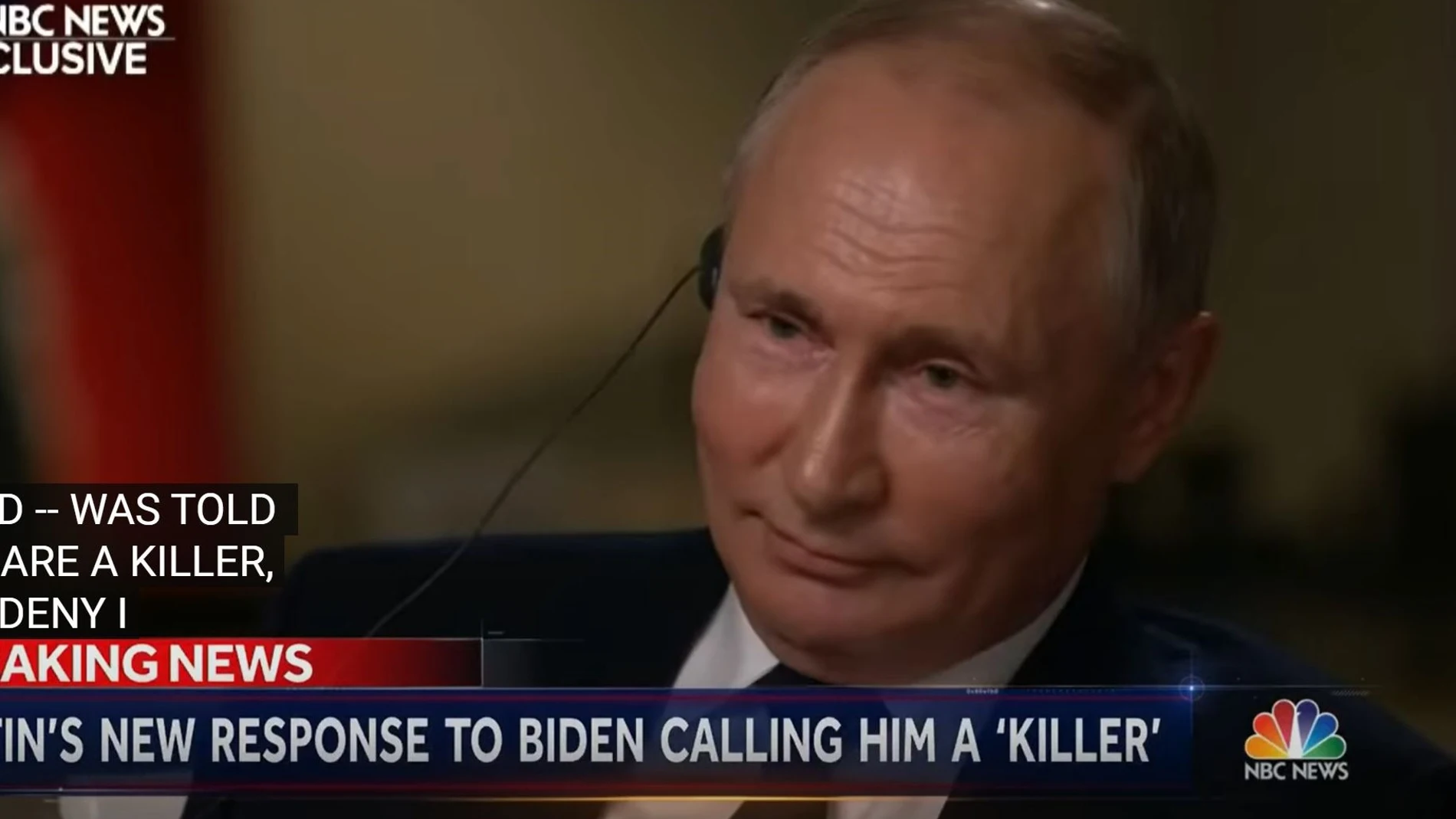 El presidente ruso, Vladimir Putin, en una entrevista con la 'NBC'