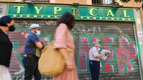 Una tienda de recuerdos en el centro de Madrid