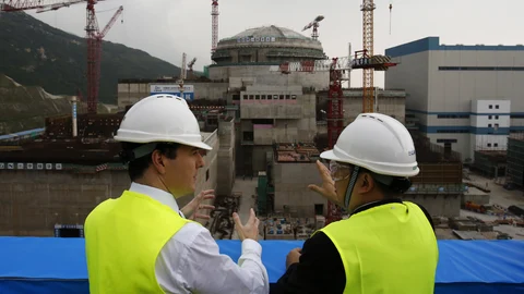 Trabajos de construcción de una planta nuclear en Reino Unido