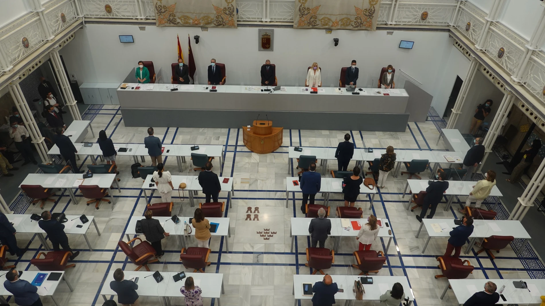 Imagen del pleno de debate y votación del Dictamen de la Comisión de Economía, Hacienda y Presupuesto, al proyecto de ley de Presupuestos Generales de la Comunidad Autónoma de la Región de Murcia para 2021ASAMBLEA REGIONAL16/06/2021