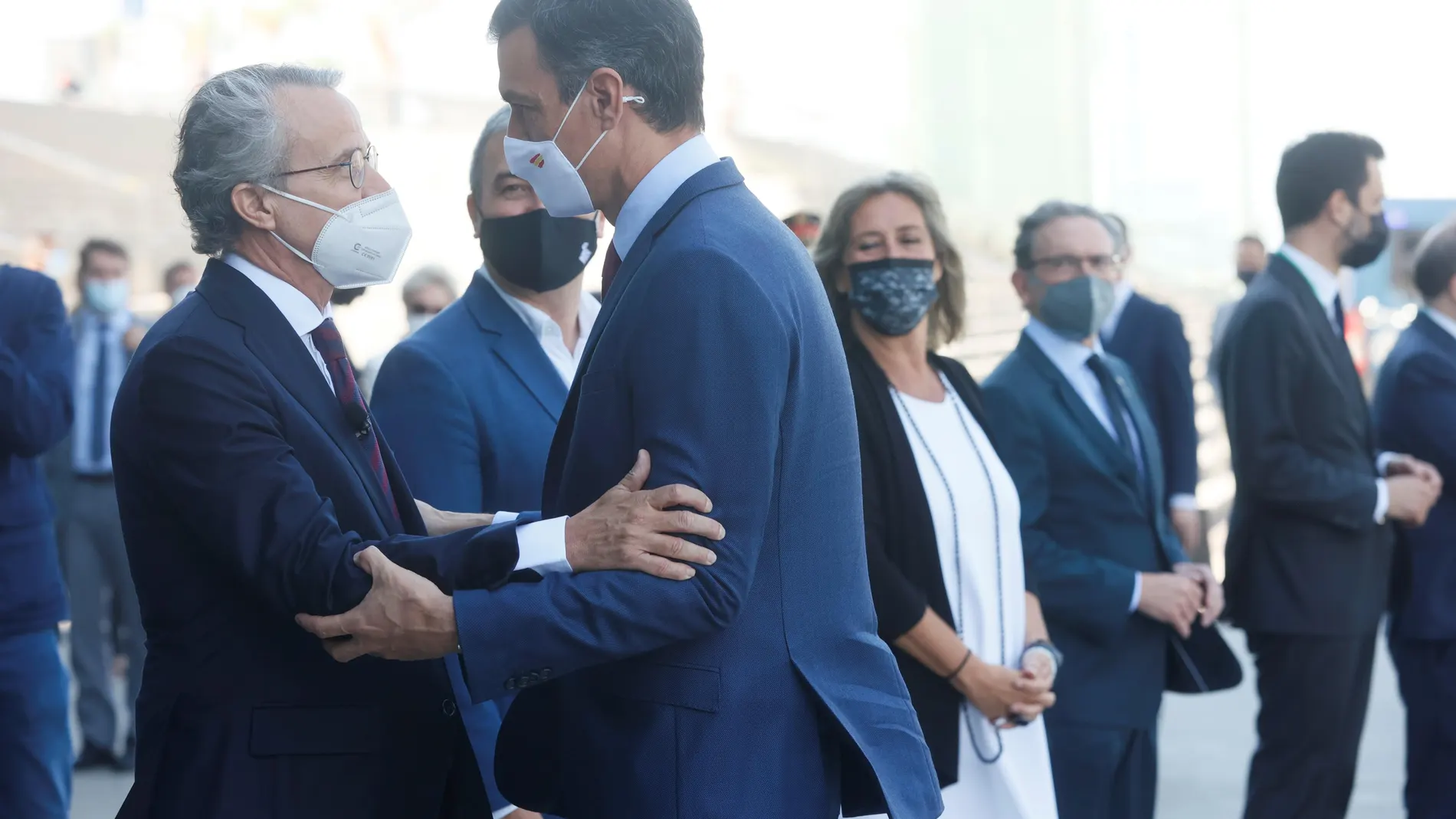 El presidente del Gobierno, Pedro Sánchez recibido el año pasado por el presidente del Cercle de Economía Javier Faus