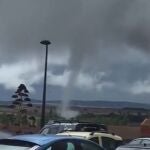 Tornado que se ha podido ver esta tarde en Astorga (León)