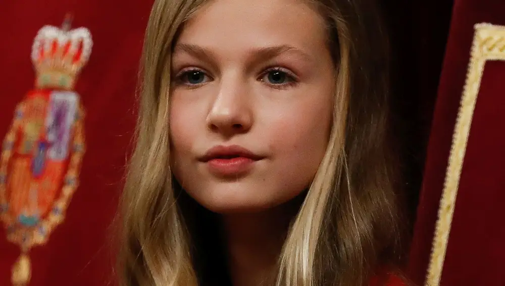 Princess Leonor of Borbon during the opening ceremony of the XIV / 14 Legislature in the Congress of Deputies in Madrid.