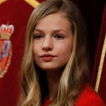 Princess Leonor of Borbon during the opening ceremony of the XIV / 14 Legislature in the Congress of Deputies in Madrid.