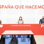 Reunión semipresencial de la Ejecutiva Federal del PSOE en Ferraz