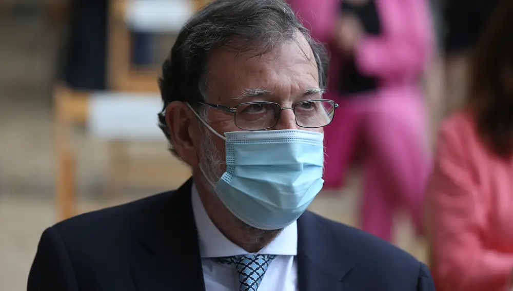 El expresidente del Gobierno, Mariano Rajoy, durante la entrega del I Premio Rojana Alfredo Pérez Rubalcaba