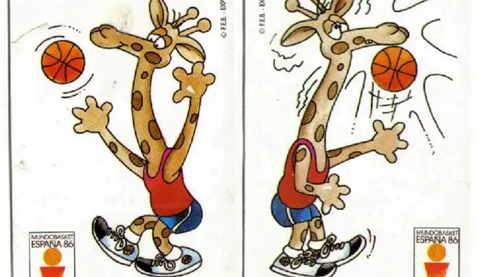 Pívot, mascota del Mundobasket 86