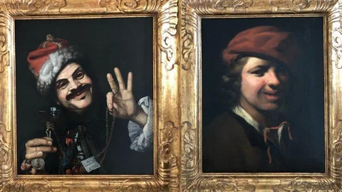 A la izquierda, el autorretrato de Pietro Bellotti, y a la derecha la obra de Hoogstraten
