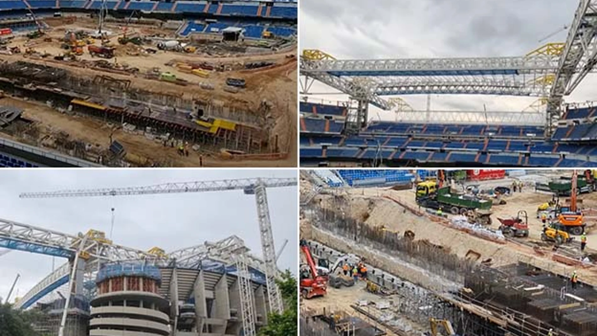 Imágenes de las obras del estadio Santiago Bernabéu.