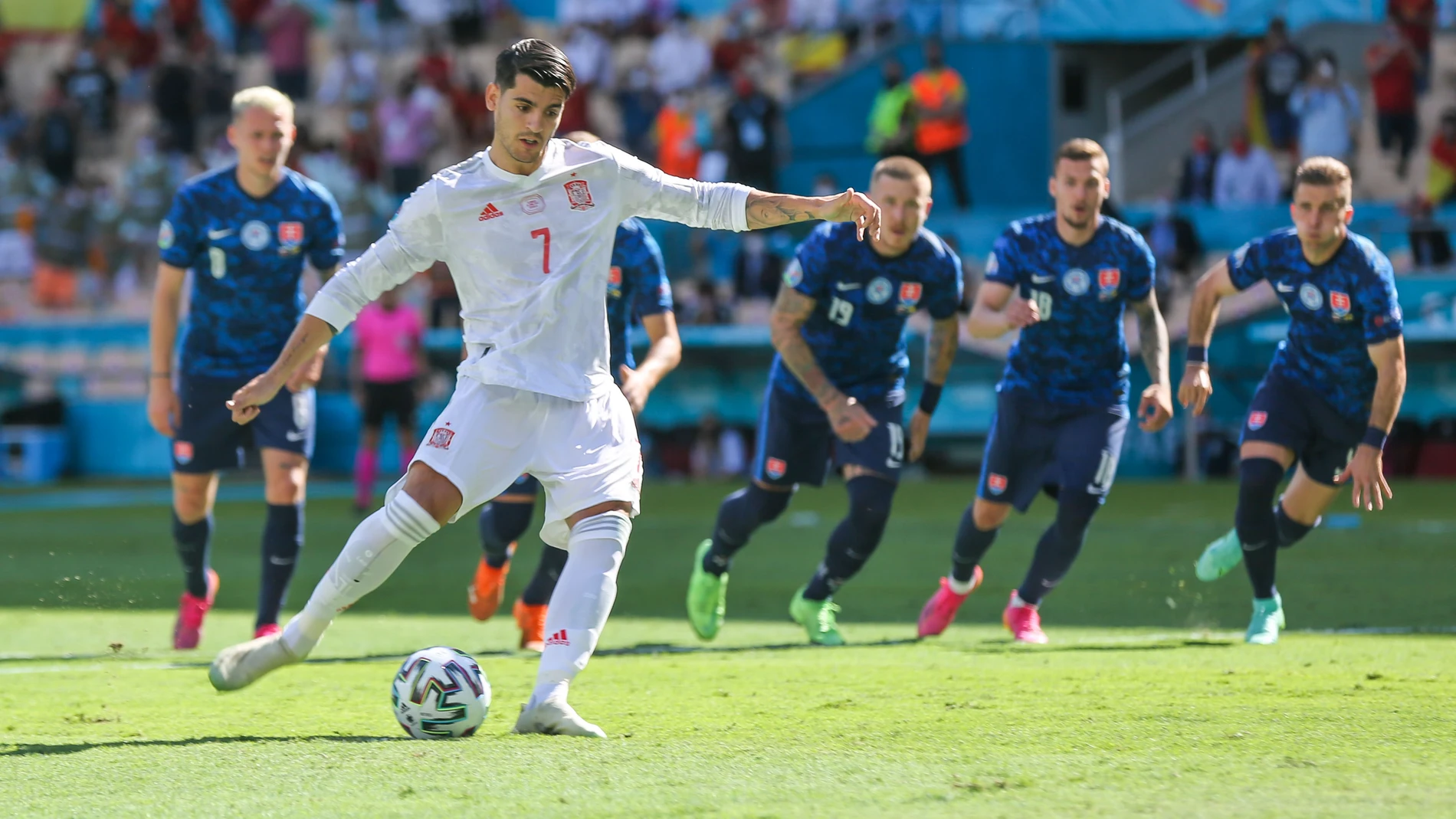 Morata ha fallado un penalti en el Eslovaquia-España