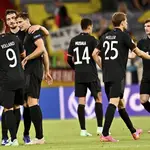 La selección alemana celebra su clasificación para octavos de la Eurocopa