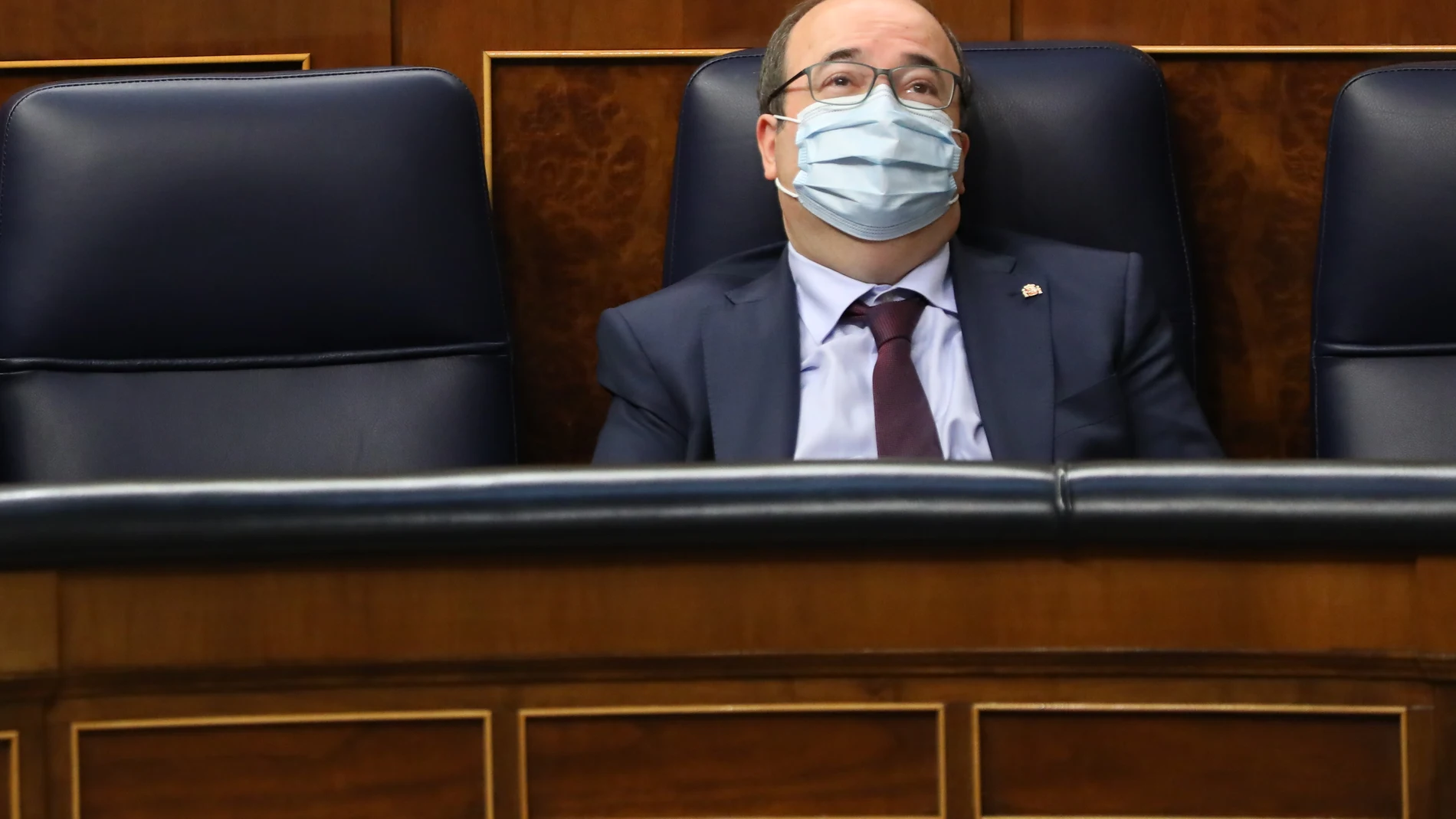 El ministro Miquel Iceta, en una sesión de control al Gobierno en el Congreso de los Diputados