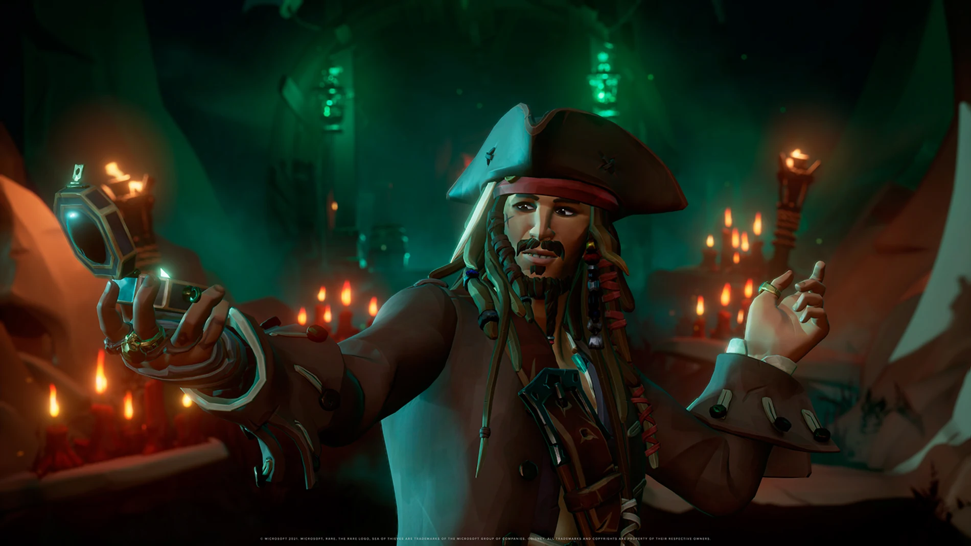 El Capitán Jack Sparrow aterriza en Sea of Thieves