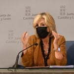 La consejera de Sanidad, Verónica Casado, durante la rueda de prensa posterior al Consejo de Gobierno