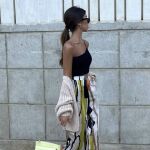Isabel Campos con pantalones de lino estampados de Parfois/ Instagram @isabelcamposr