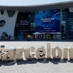 Acceso al recinto ferial donde se celebrará el Mobile World Congress (MWC) de Barcelona