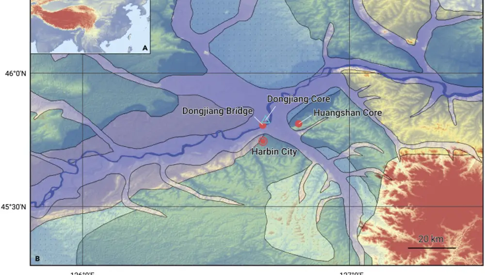 Mapa de la región donde se han encontrado los restos