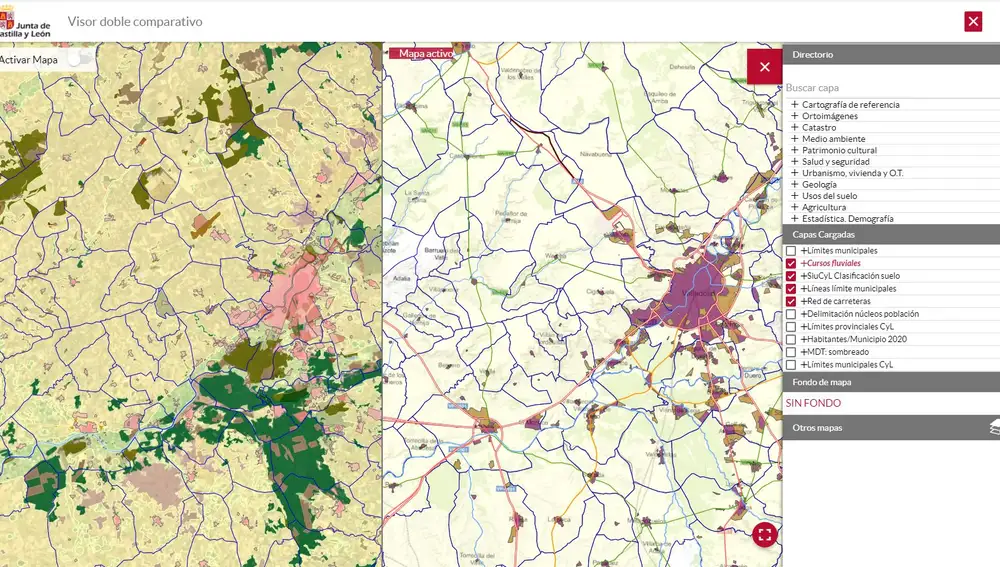 La Junta hace "más accesible e intuitivo" el visor de mapas de su Portal Cartográfico