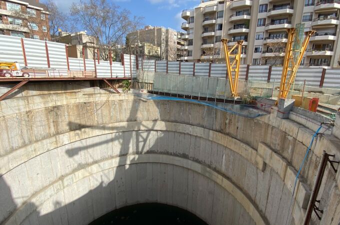 Obras de perforación de la línea 9 del metro de Barcelona