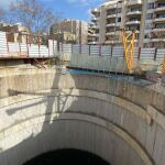 Obras de perforación de la línea 9 del metro de Barcelona