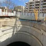 Obras de perforación de la línea 9 del metro de Barcelona