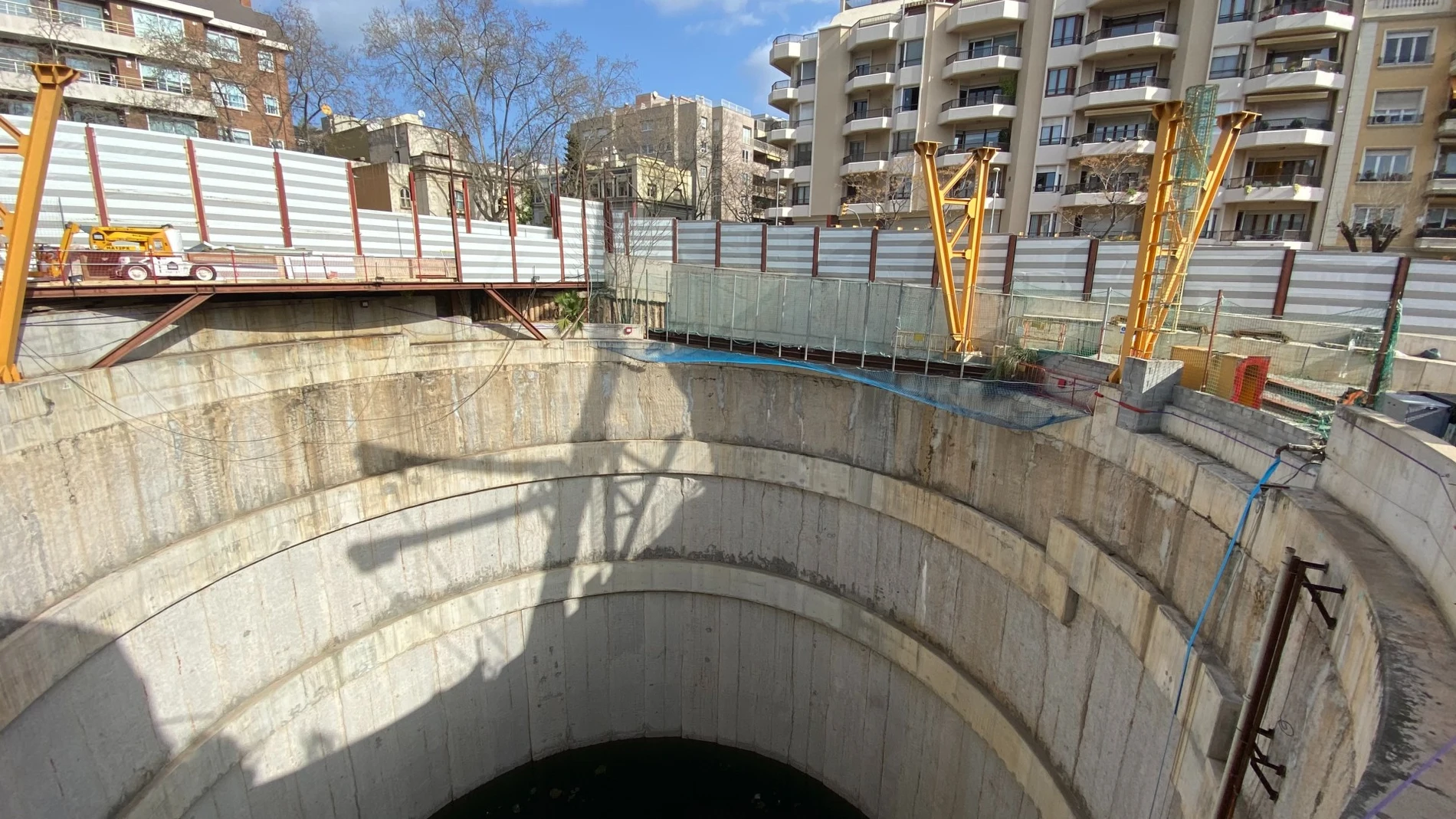 Obras de perforación de la línea 9 del metro de Barcelona