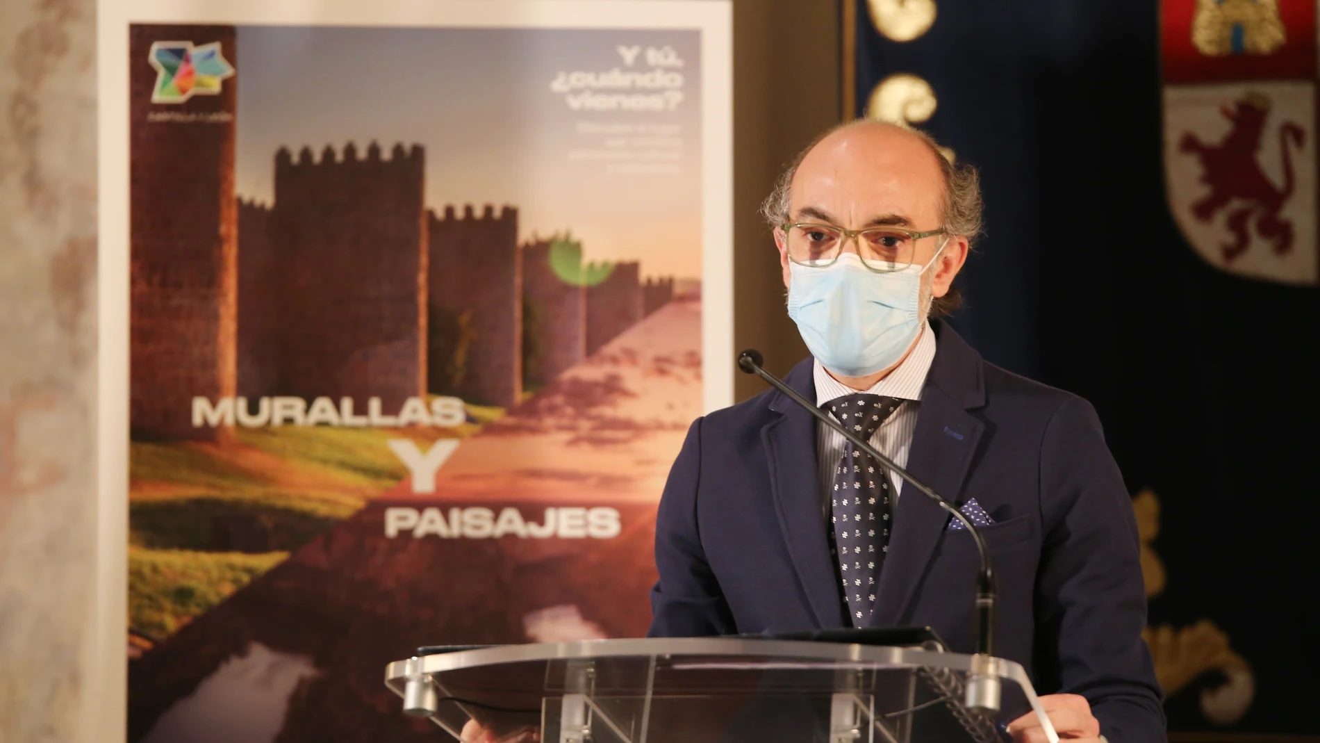 El consejero de Cultura y Turismo, Javier Ortega, presenta la campaña de promoción turística "Castilla Y Leon. Y tú ¿cuándo vienes?
